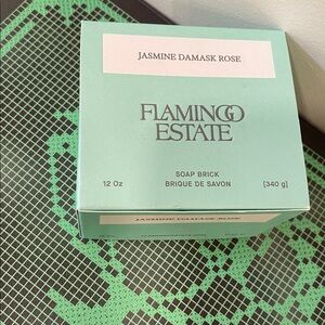 Flamingo Estate Jasmine Damask Rose soap block new!